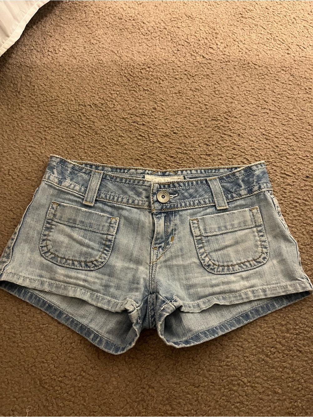 Low Rise Denim Shorts